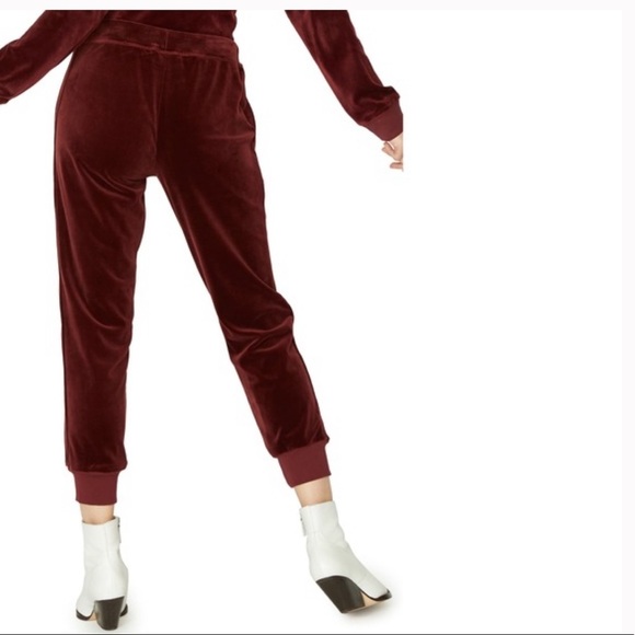 Sanctuary | Velour Jogger Pants | Red large - Picture 2 of 11